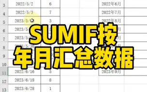 Скачать видео: SUMIF按年月汇总数据