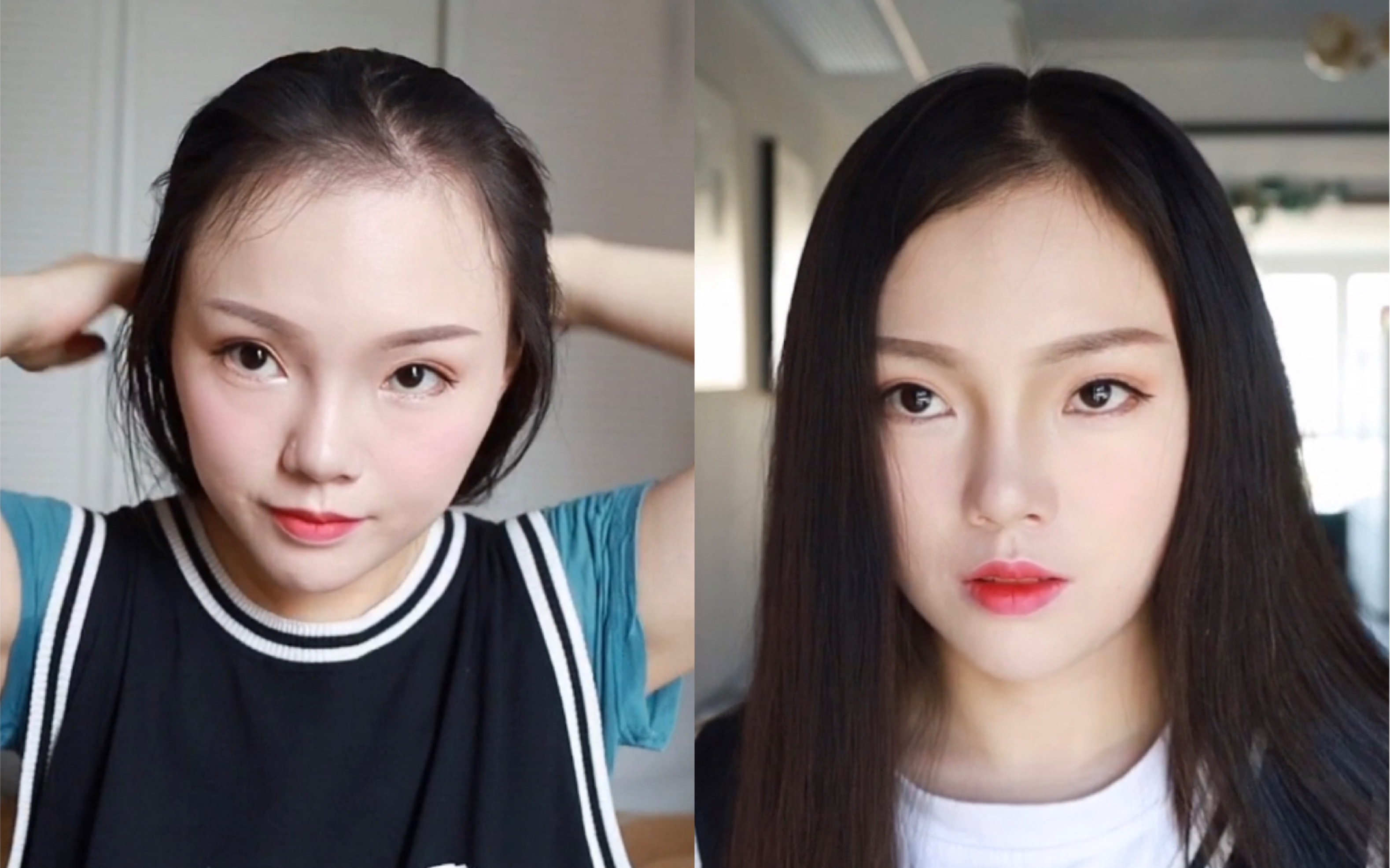 秃头女生含泪推荐假发