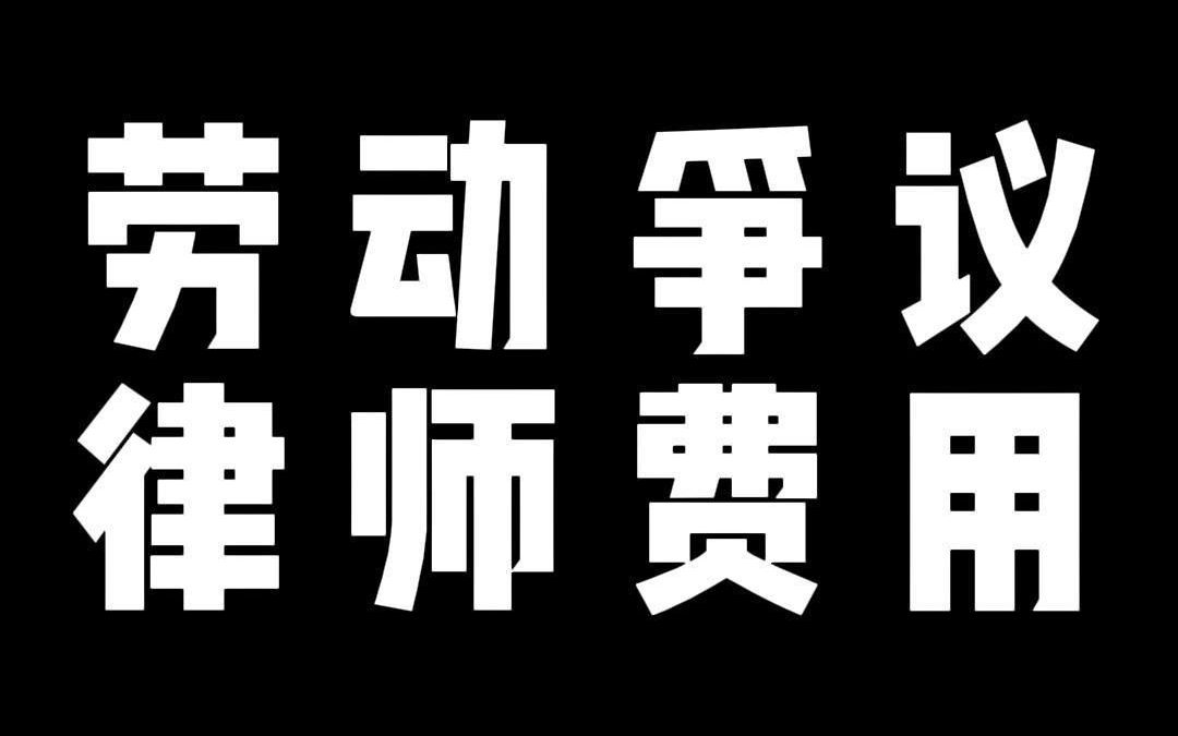 劳动争议 律师费用哔哩哔哩bilibili