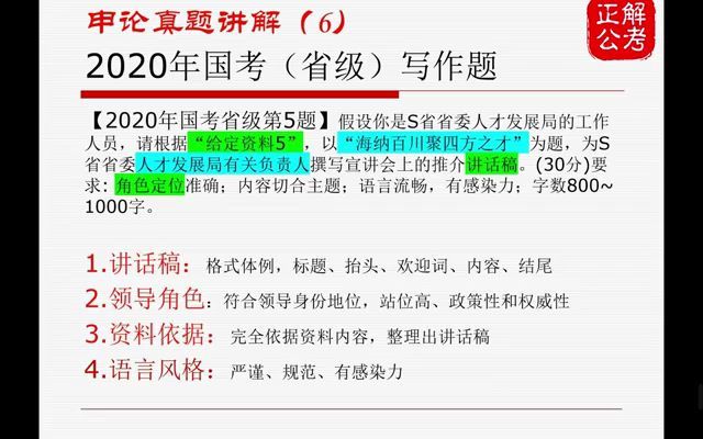申论大作文 经典真题解析 “领导发言稿怎么写”哔哩哔哩bilibili