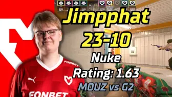 Download Video: MOUZ Jimpphat (23-10) 对阵 G2 1.63rating nuke POV | IEM成都2024半决赛