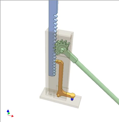 机构动画——齿轮齿条千斤顶哔哩哔哩bilibili