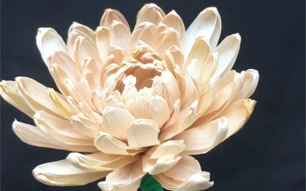 玉米皮做菊花