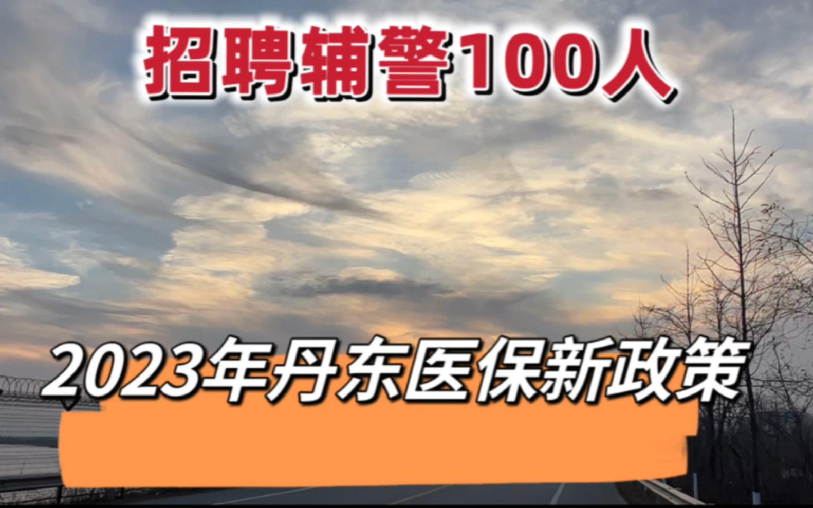 2023年丹东医保新政策,招聘辅警100人哔哩哔哩bilibili