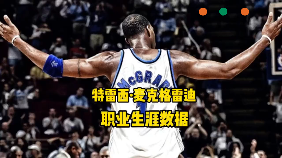 NBA百大人物生涯篇:特雷西麦克格雷迪职业生涯数据纪录哔哩哔哩bilibili