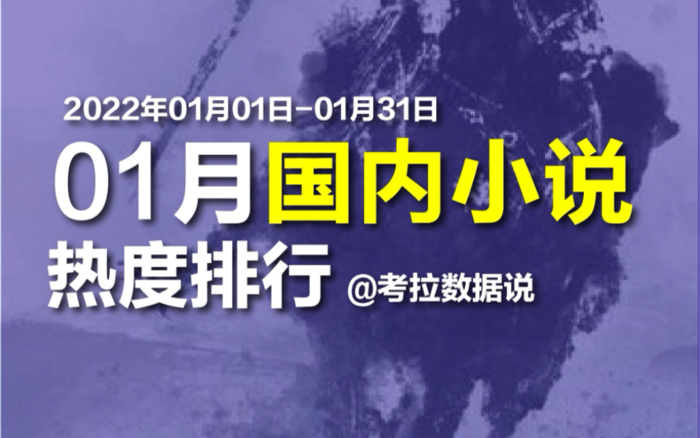 数据排行 | 2022年1月国内小说热度排行哔哩哔哩bilibili