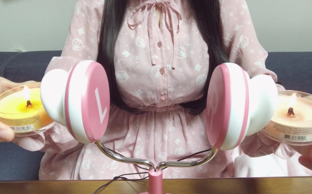 明治小姐姐眠音蜡烛火焰耳旁燃烧和木棉签掏耳的眠音