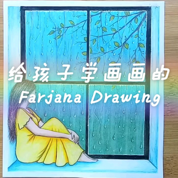 How to draw scenery of fishing step by step 