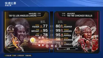 NBA2K22&01洛杉矶湖人队VS96芝加哥公牛队&OK组合VS公牛铁三角