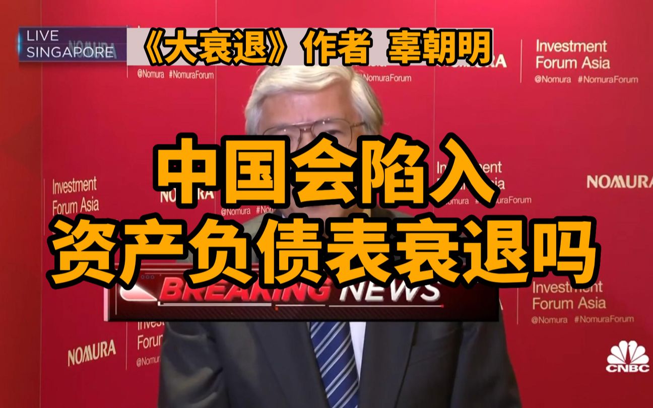 中国会陷入资产负债表衰退吗?我们是否会重蹈日本经济长期停滞的覆辙?《大衰退》作者辜朝明点评中国经济哔哩哔哩bilibili