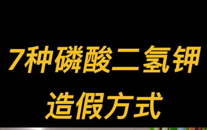 磷酸二氢钾磷酸二氢钾价格里贝里宴沃7种磷酸二氢钾造假方式,一定要看到最后!哔哩哔哩bilibili