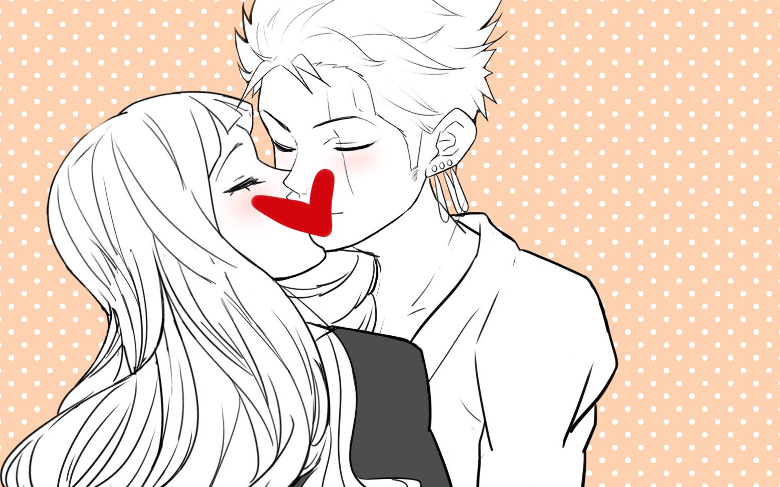 手书海贼王喜欢你超喜欢你索隆x佩罗娜