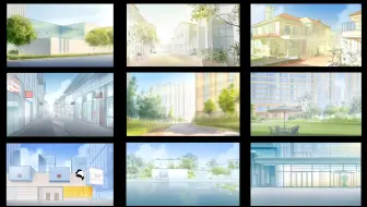 日本美术专门学校 代代木动画学院动画背景制作过程展示 哔哩哔哩 Bilibili