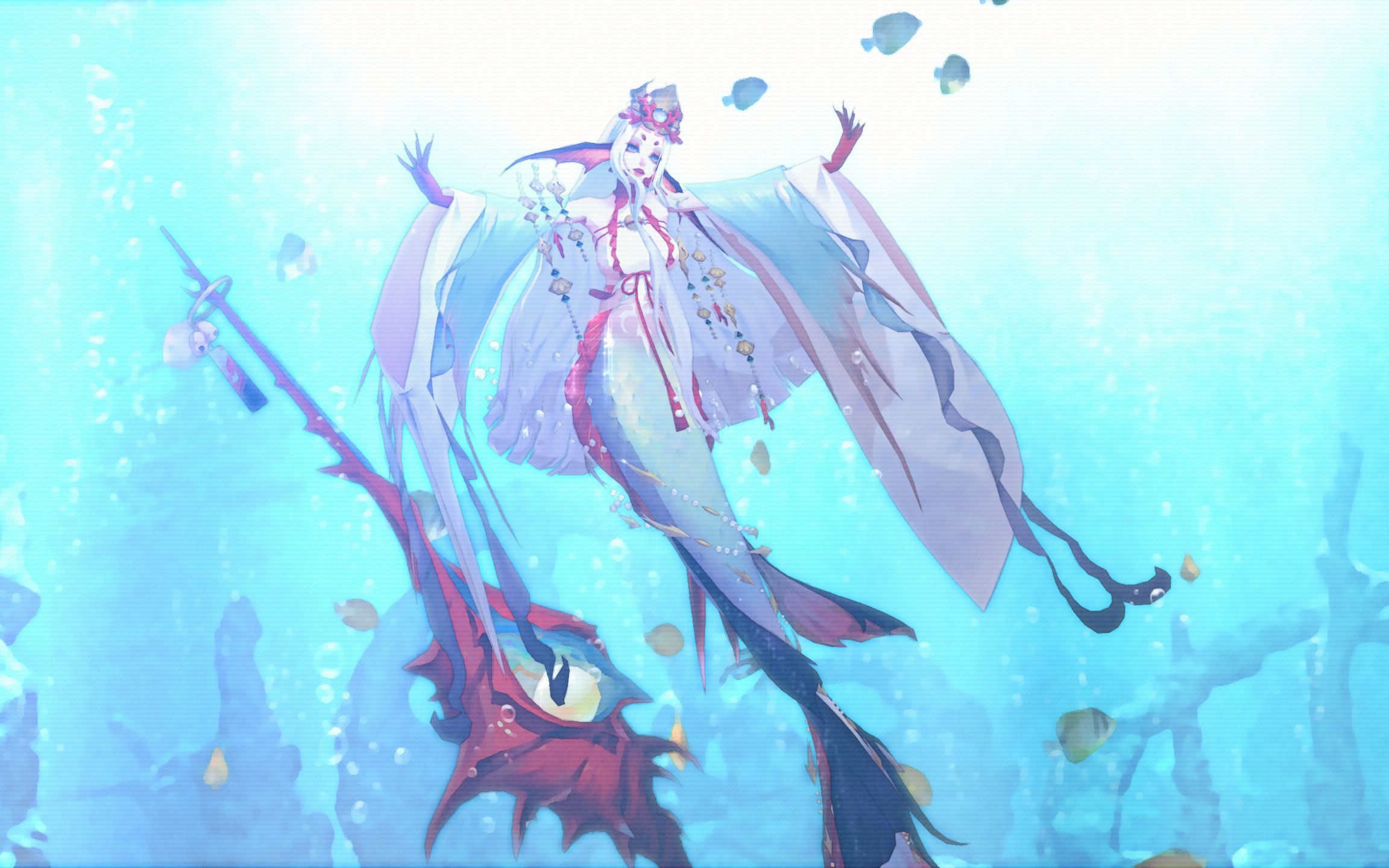 【阴阳师·mmd】diamond sky【千姬·觉醒皮|模型测试】_哔哩哔哩 (゜