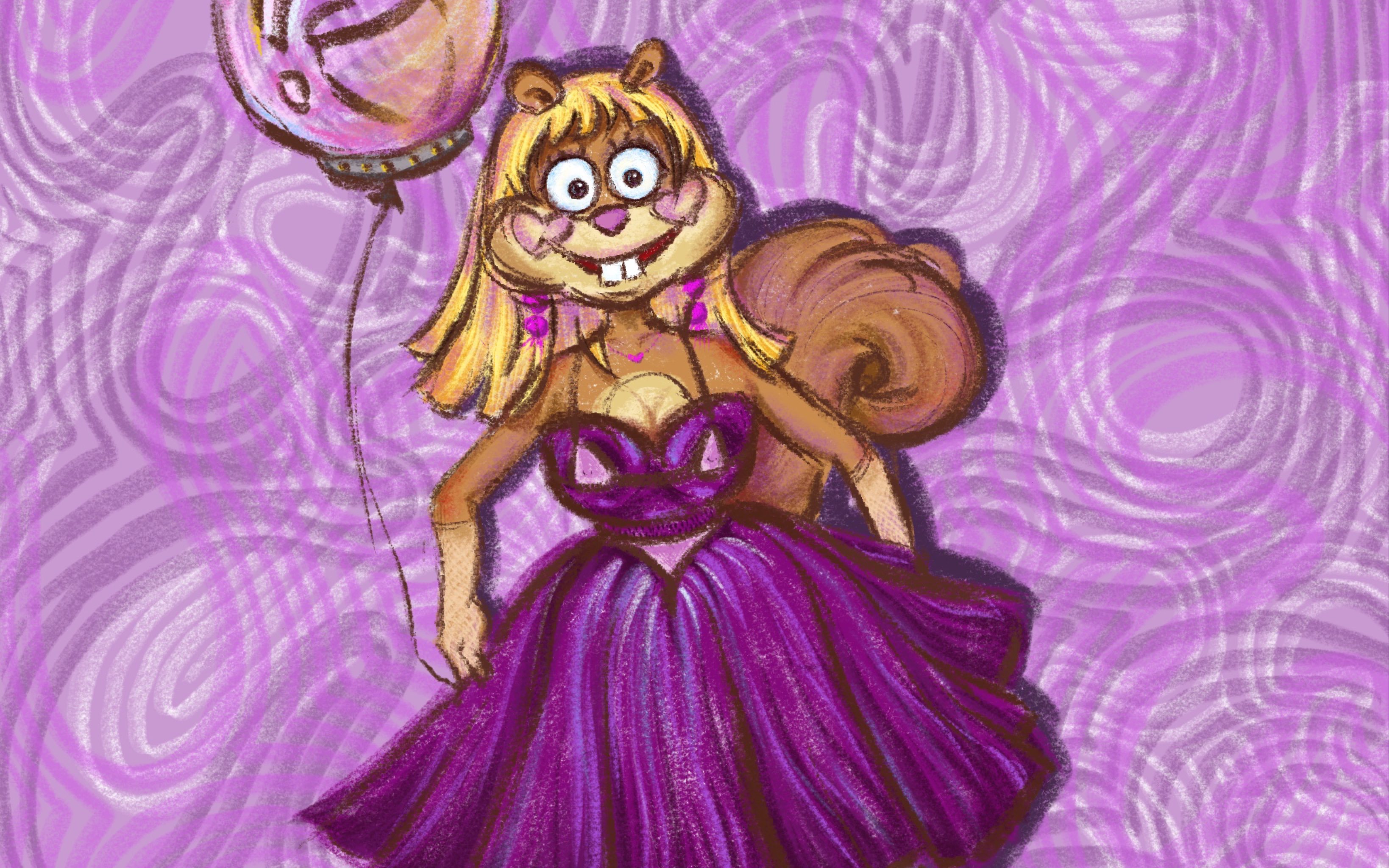 【procreate】《海绵宝宝》毕业舞会,珊迪