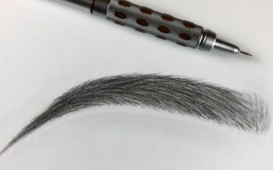 真人眉毛怎么画铅笔画图片
