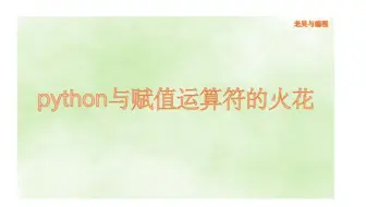 12- Python与赋值运算符