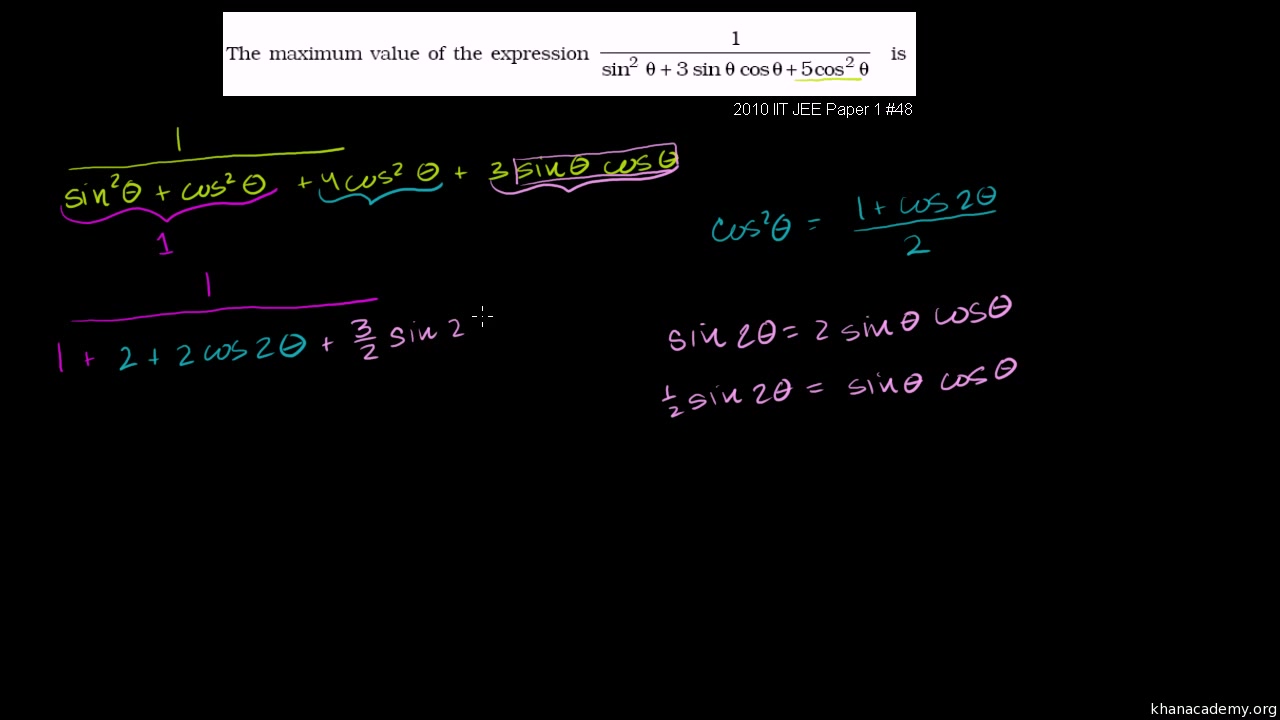 数学三角函数求一表达式的最大值哔哩哔哩bilibili