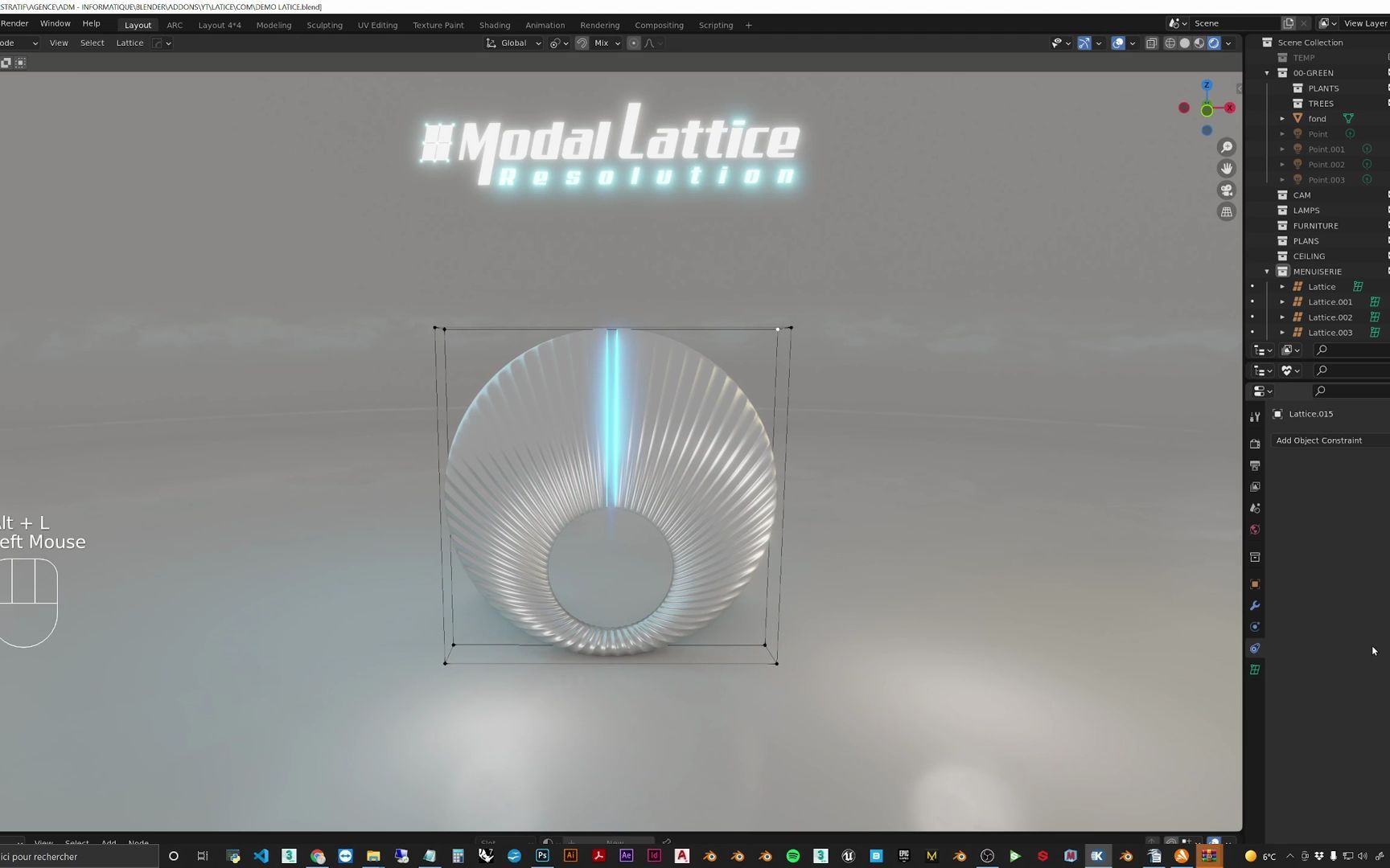 iBlender中文版插件 Modal Lattice Resolution 教程 模型 模态 晶格分辨率 直接观察 3D 视图 Blender插件哔哩哔哩bilibili