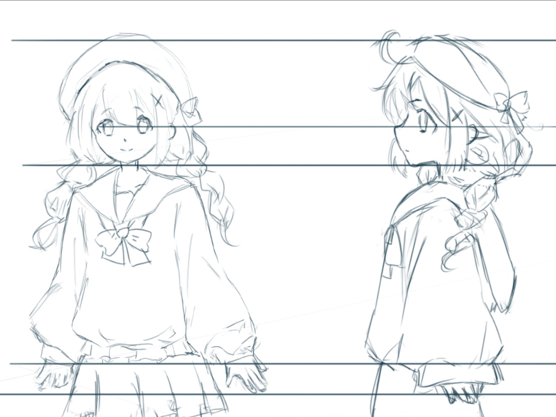 人物三视图练习