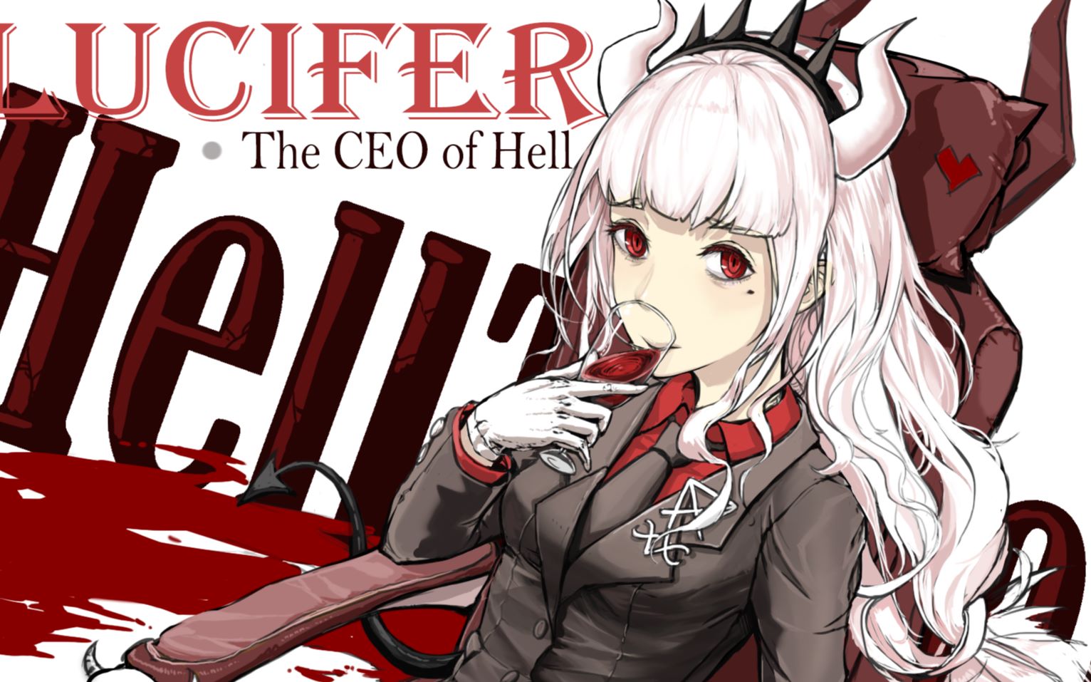 【绘画过程】helltaker路西法上色_哔哩哔哩_bilibili