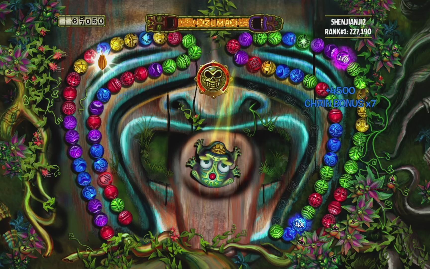 xsx宝开经典益智游戏祖玛的复仇:3-4