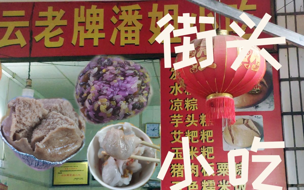 五一美食指南,柳州小巷里的小吃店:五色饭、粉饺、艾粑粑!哔哩哔哩bilibili