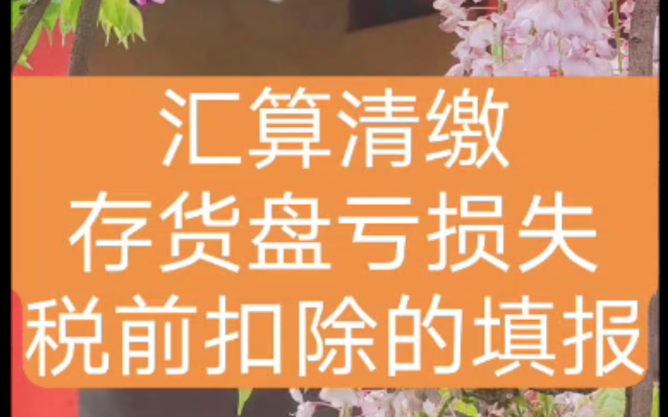 汇算清缴存货盘亏损失(企业所得税)税前扣除的填报方法哔哩哔哩bilibili