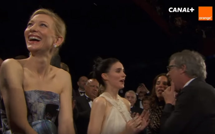 [图]【戛纳】Carol戛纳首映会后，全场起立鼓掌，凯特落泪。CAROL -focus- (en) Cannes 2015