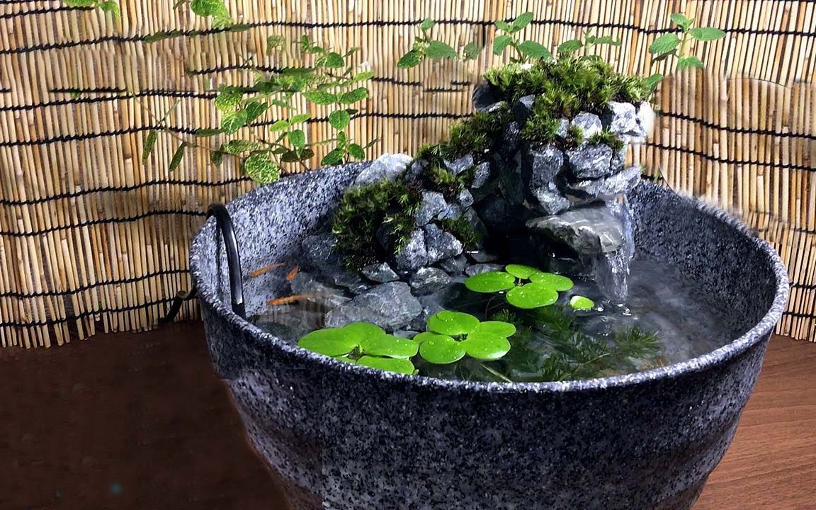 瀑布鱼缸布景教程,适合初学者尝试的微景观布置