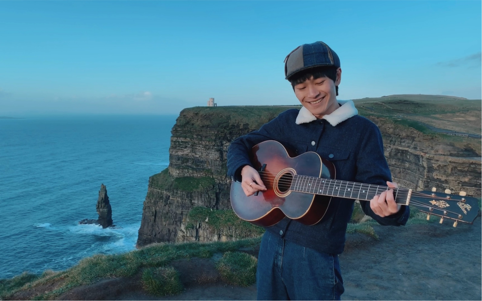 【海象】my love 在西城男孩拍摄这首歌mv的莫赫悬崖上弹唱这首歌