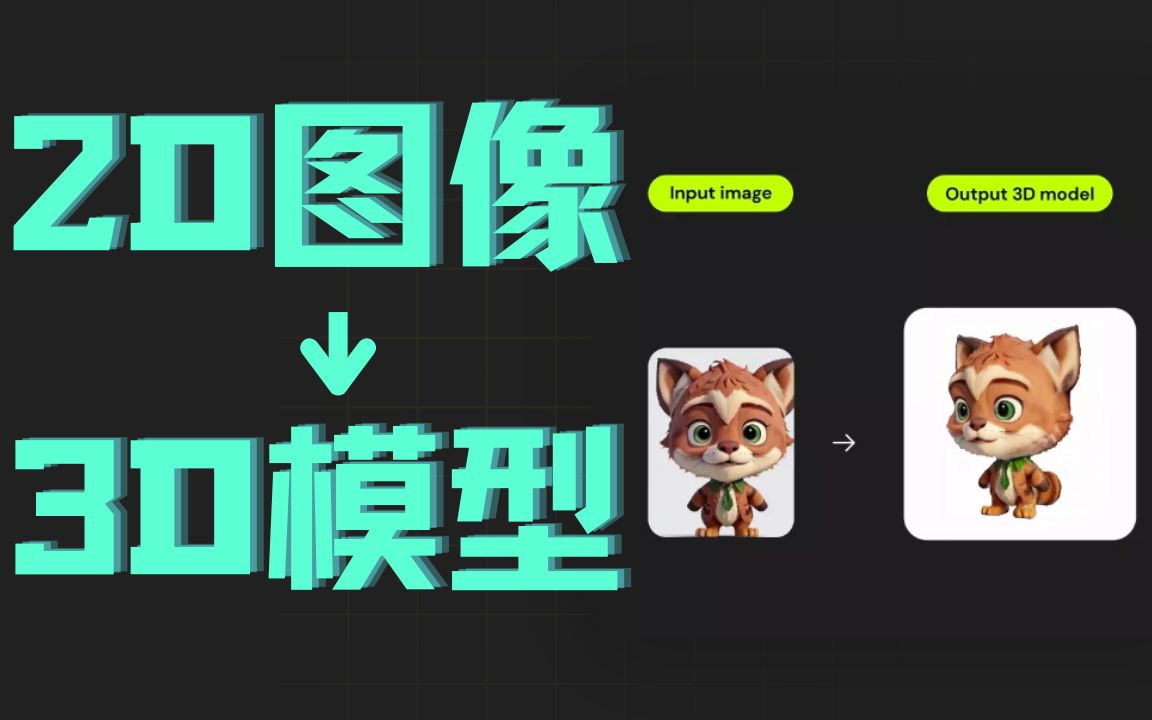 平面图像看腻了?来试试AI一键生成3D模型吧哔哩哔哩bilibili