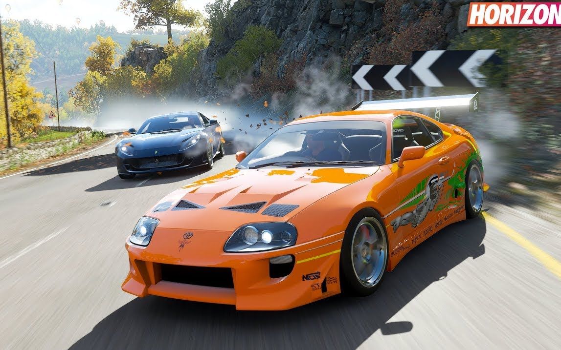 地平线41600hp丰田supra速度与激情竞速测试