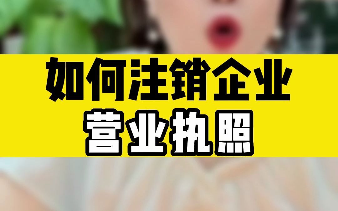 如何注销企业营业执照? 手把手一个视频教会你,一定要完整的看到最后,看完就是赚到!哔哩哔哩bilibili