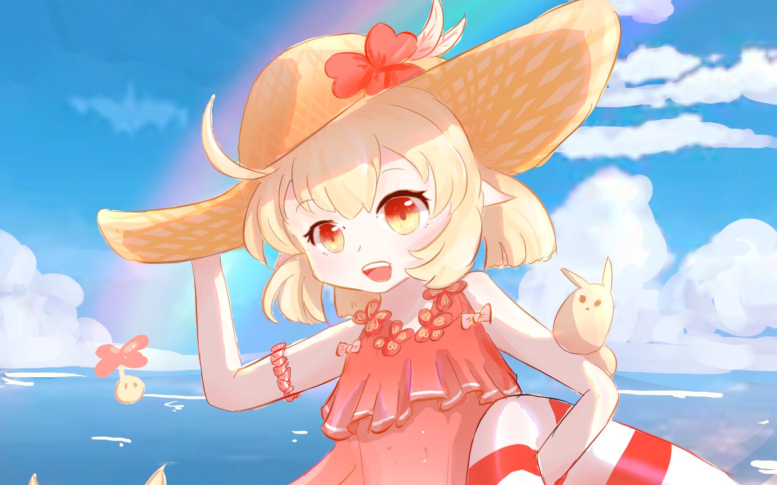 [绘画过程] 原神 泳装的可莉