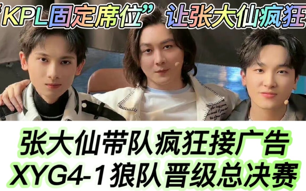 张大仙为了“KPL固定席位”疯狂接广告?XYG41狼队晋级总决赛!哔哩哔哩bilibili王者荣耀