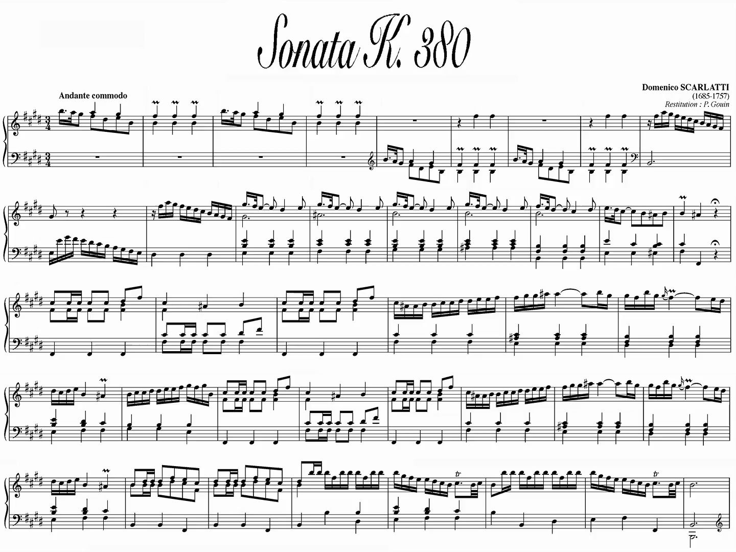 钢琴王羽佳斯卡拉蒂e大调奏鸣曲k380l23scarlattikeyboardsonatainek