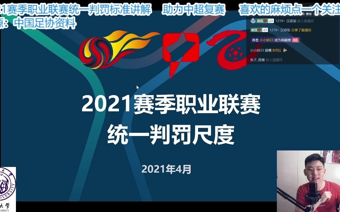 2021中国足球职业联赛统一判罚尺度讲解(上)15节 犯规程度相关哔哩哔哩bilibili