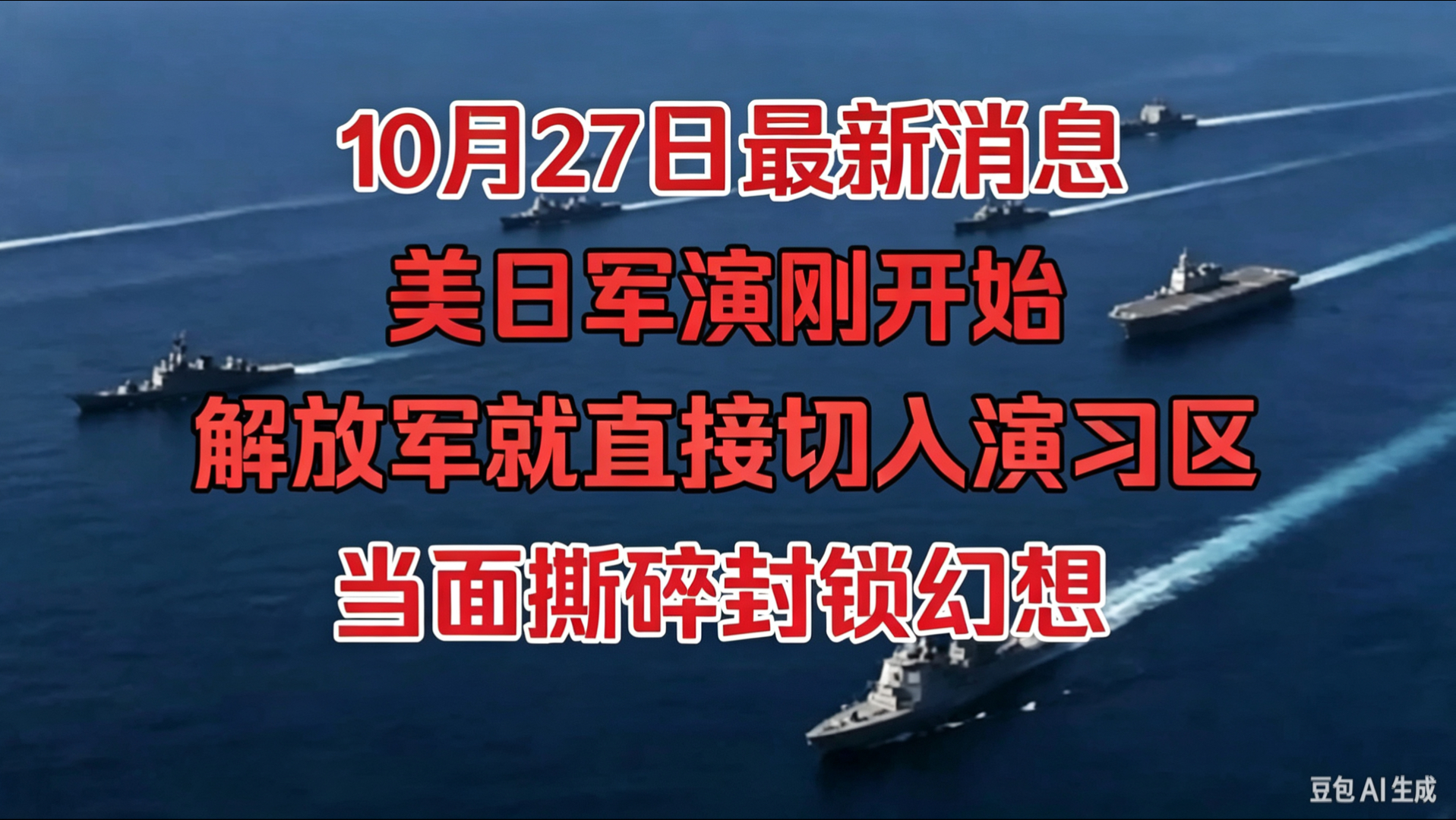 卧槽！10月27日消息报！美日军演刚开始，解放军就直接切入演习区，当面撕碎封锁幻想