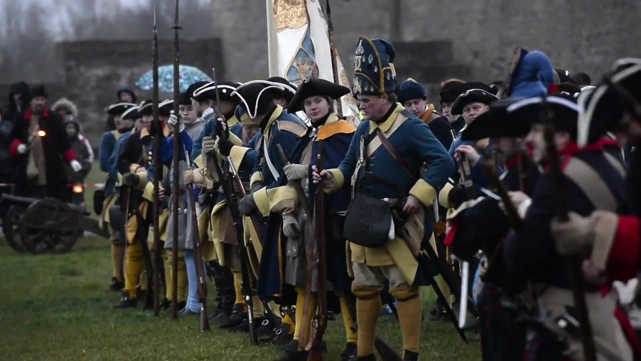 瑞典军迷重演的1700年纳尔瓦战役