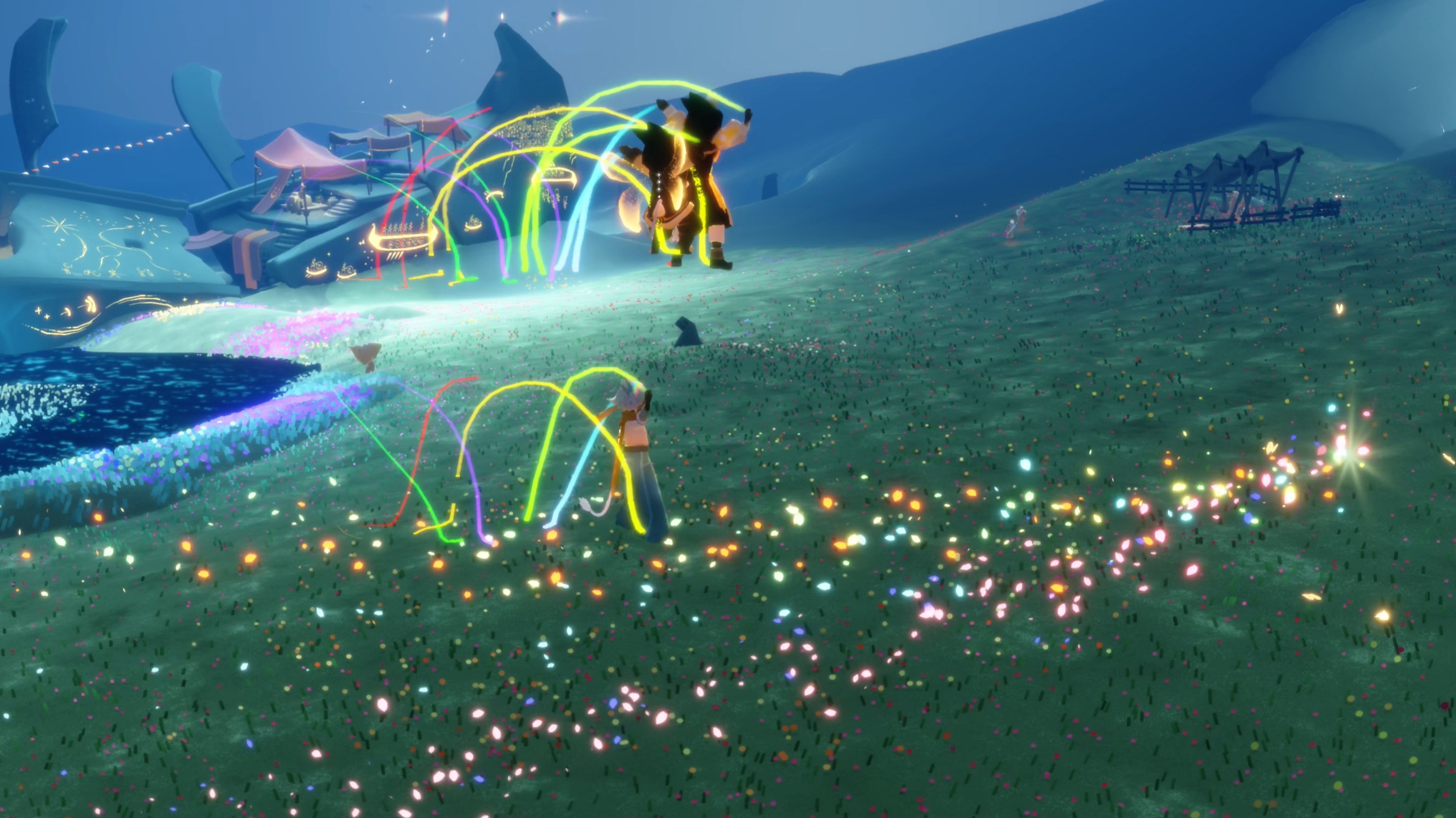 光遇花憩节暮土失落方舟的彩蛋,散落花瓣的移动光团,叫上你的搭子一