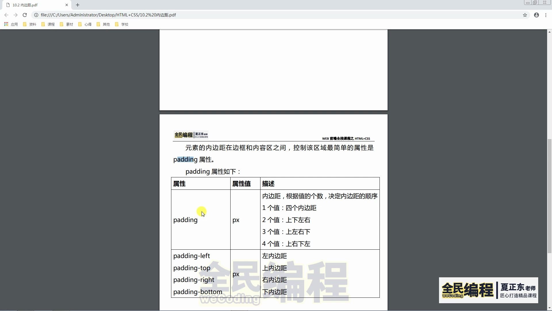 HTML+CSS10.2 内边距哔哩哔哩bilibili