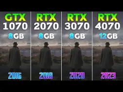 Video herunterladen: 时隔八年系列【NVIDIA 正统70系显卡大乱斗】GTX 1070 vs RTX 2070 vs RTX 3070 vs RTX 4070游戏性能对比