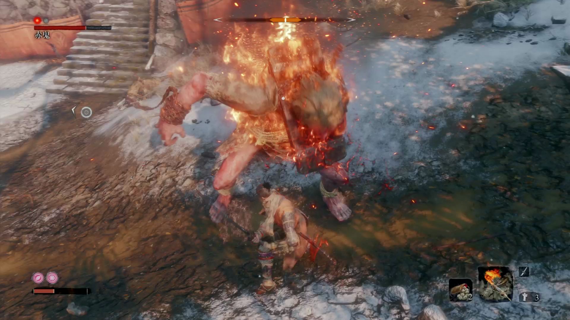 只狼boss战手残04苇名城城镇赤鬼ps4prosekiro64shadowsdietwice