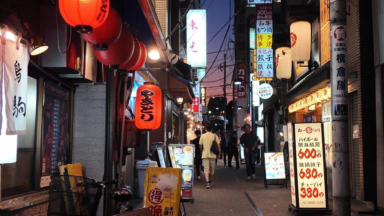 【4K60帧】放松解压：傍晚在东京田町酒吧街周边漫步 261010 | 作者：umaaji Japan Walker
