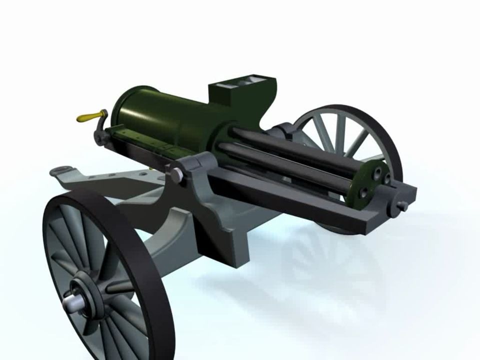 1862年型加特林机枪仿真动画
