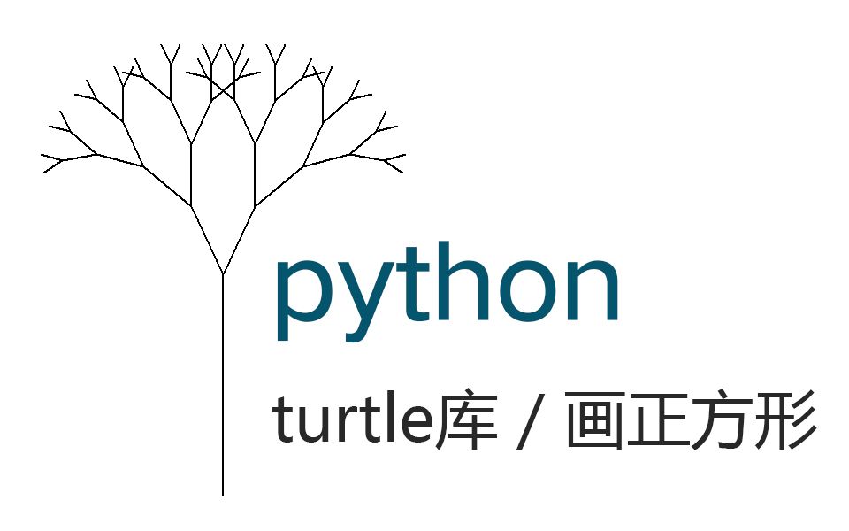 【python入门】 turtle库(1)  从画一个正方形开始哔哩哔哩bilibili