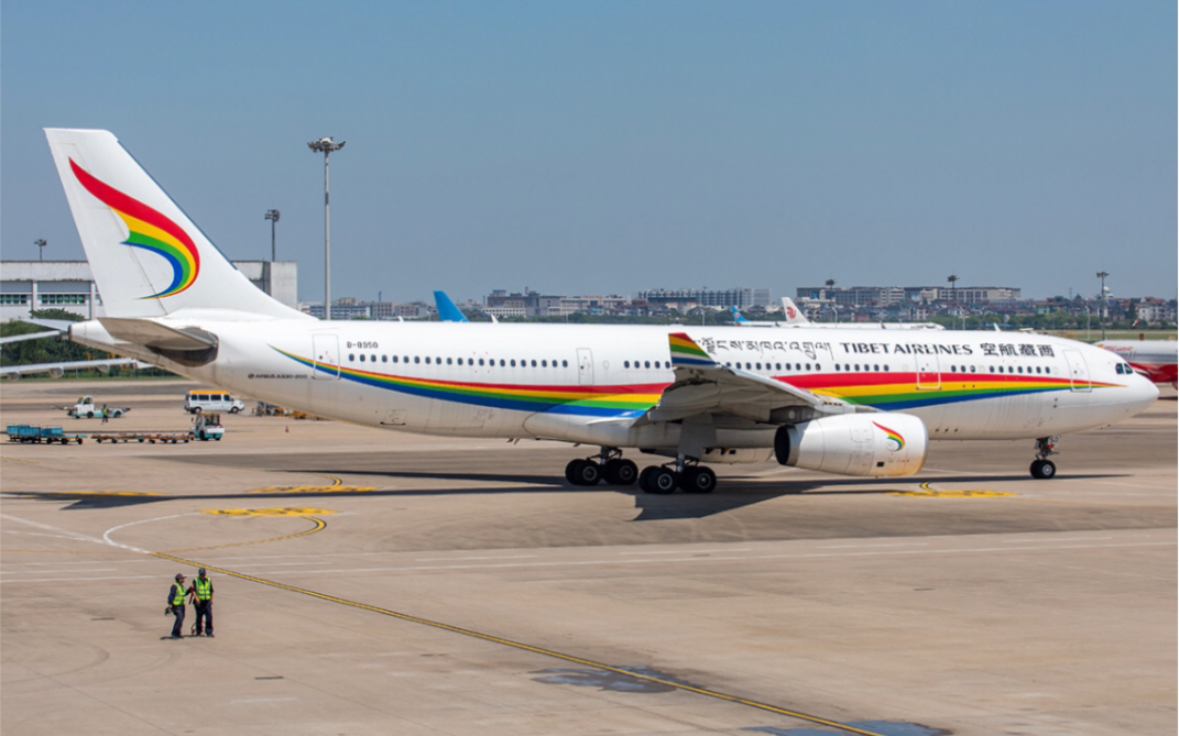 8 西藏航空空客a330-200 西安咸阳国际机场-杭州萧山国际机场