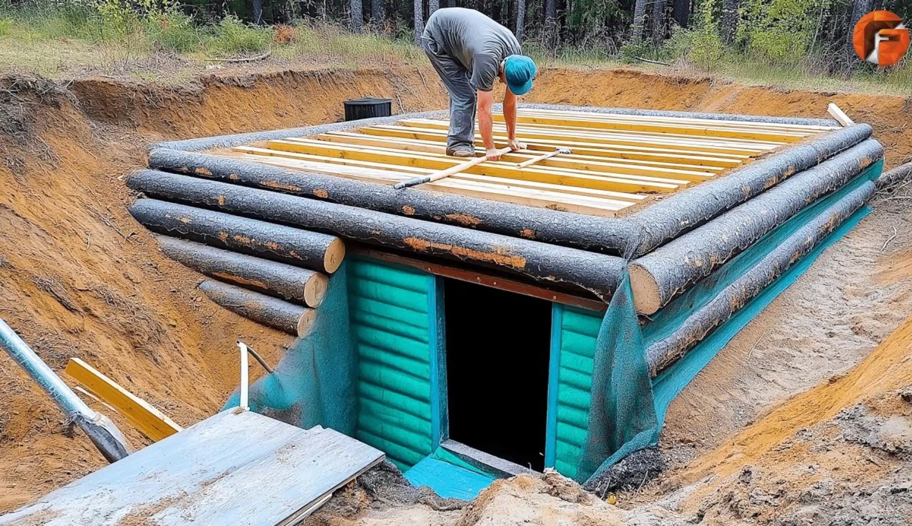 徒手建造地下庇护所保护自己免受掠食者的侵害