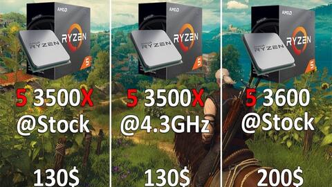 R5 3500x Vs R5 3500x Oc Vs R5 3600 Cpu游戏性能测试对比 显卡为rtx 80ti 1080p 60帧视频 哔哩哔哩